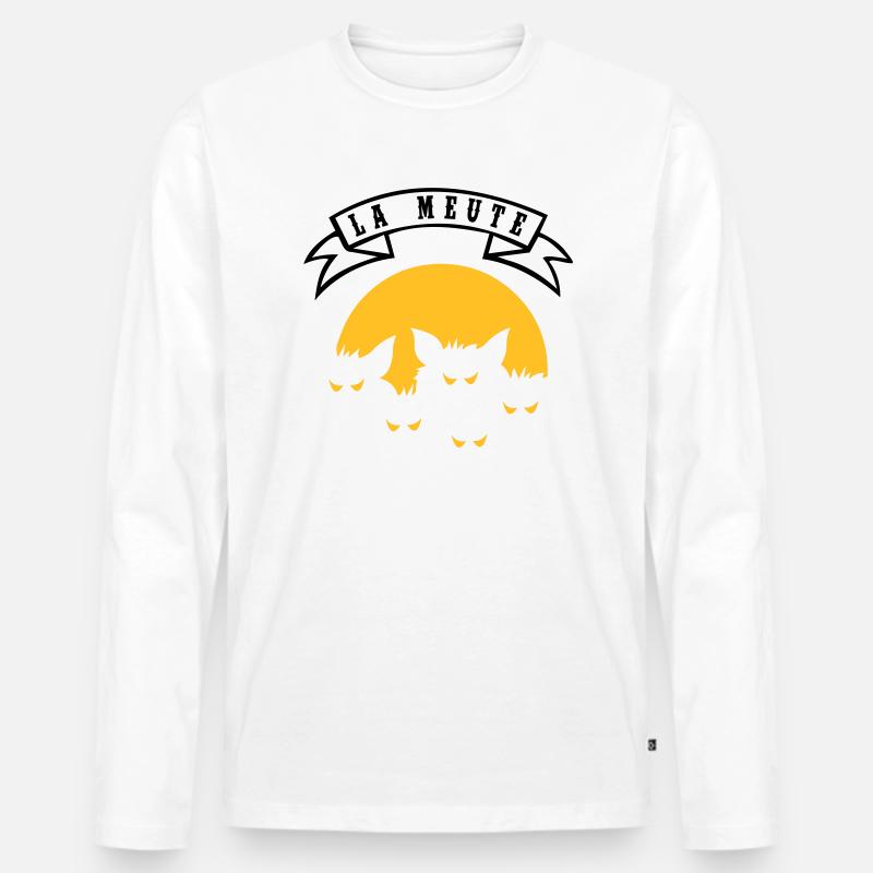 die Packung - Männer Premium Bio Langarmshirt - Weiß