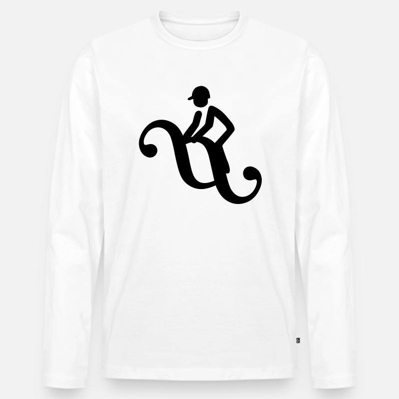 Paragraphenreiter Classic - Männer Premium Bio Langarmshirt - Weiß