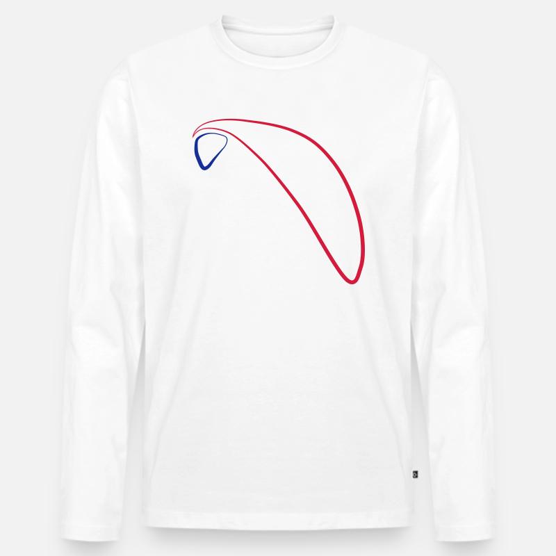 Paragliding Logo 3 - Männer Premium Bio Langarmshirt - Weiß