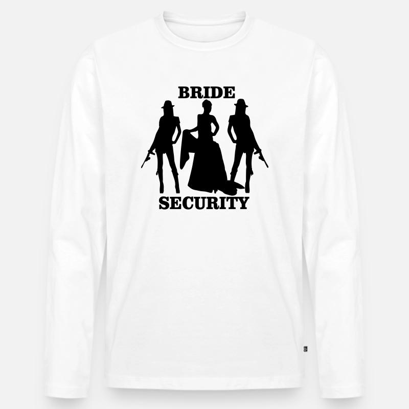 bride security - Männer Premium Bio Langarmshirt - Weiß