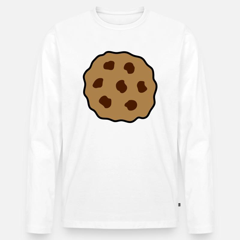cookie keks plaetzchen - Männer Premium Bio Langarmshirt - Weiß