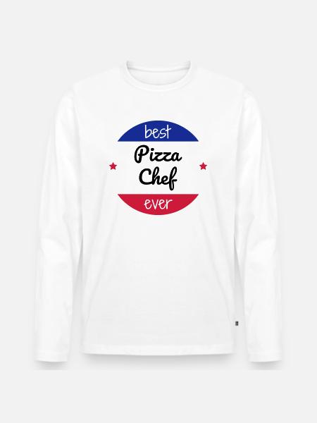 Pizza / Pizzaiolo / Pizza Chef / Pizzachef - Men's Premium Organic Long Sleeve Shirt - white