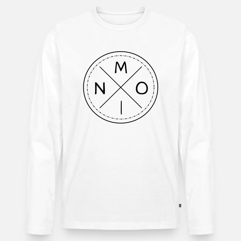 Moin - Männer Premium Bio Langarmshirt - Weiß