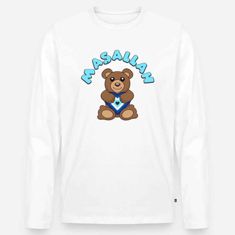 Nazar - Männer Premium Bio Langarmshirt - Weiß