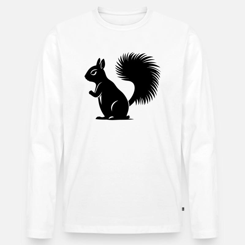 Eichhörnchen - Männer Premium Bio Langarmshirt - Weiß