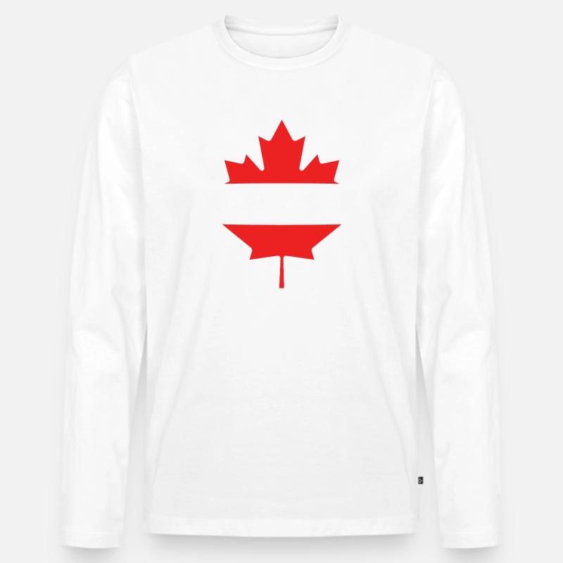 Kanada - Männer Premium Bio Langarmshirt - Weiß