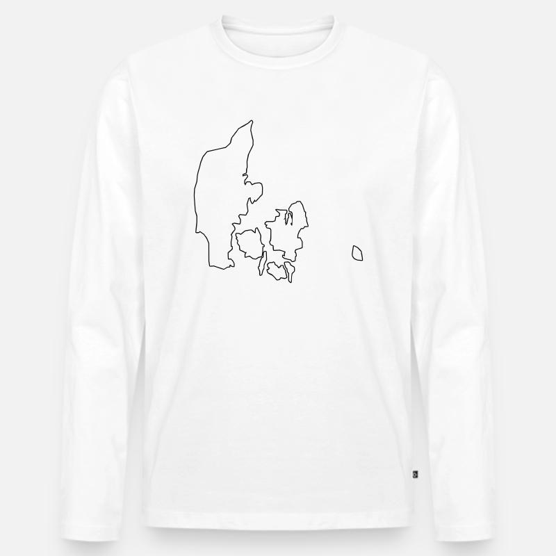 denmark,dänemark - Männer Premium Bio Langarmshirt - Weiß