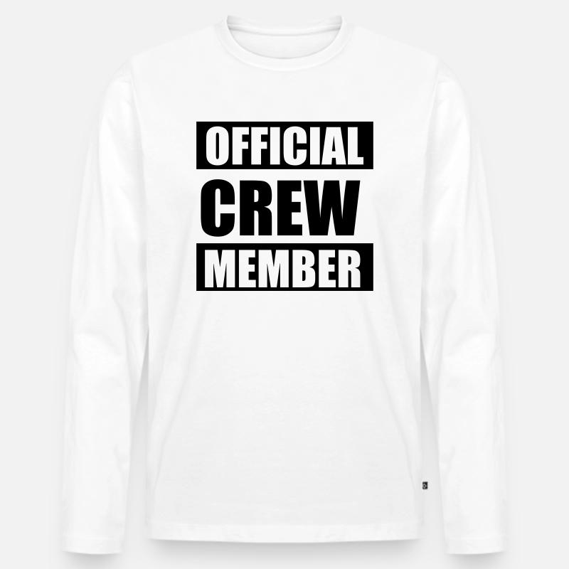 Official crew member - Männer Premium Bio Langarmshirt - Weiß