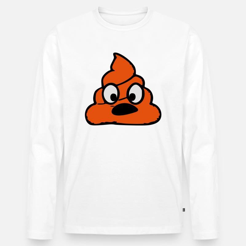 Scheiße - Männer Premium Bio Langarmshirt - Weiß