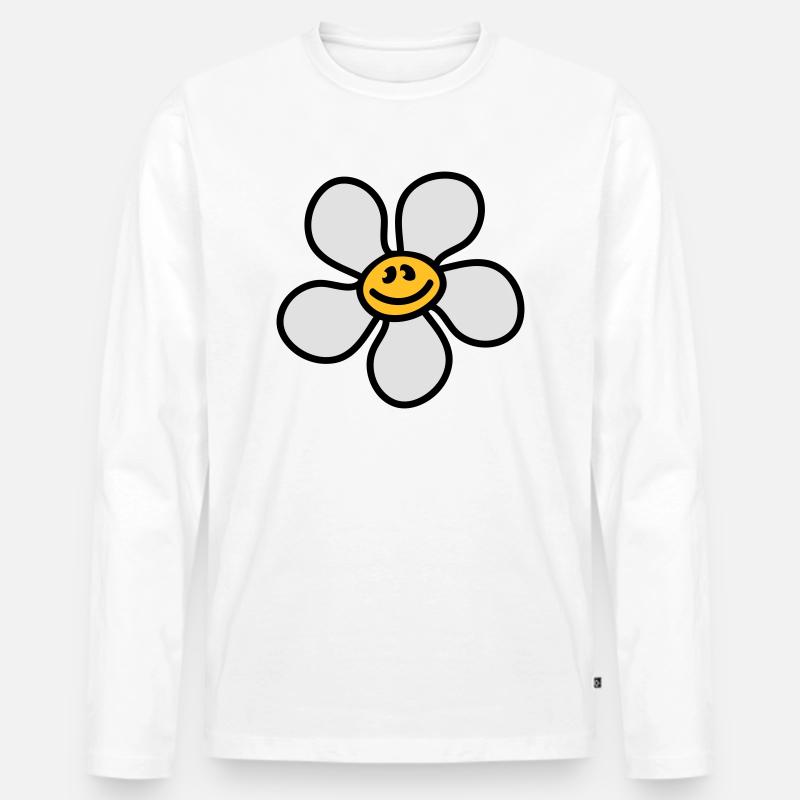 flowerinchen_3c - Männer Premium Bio Langarmshirt - Weiß