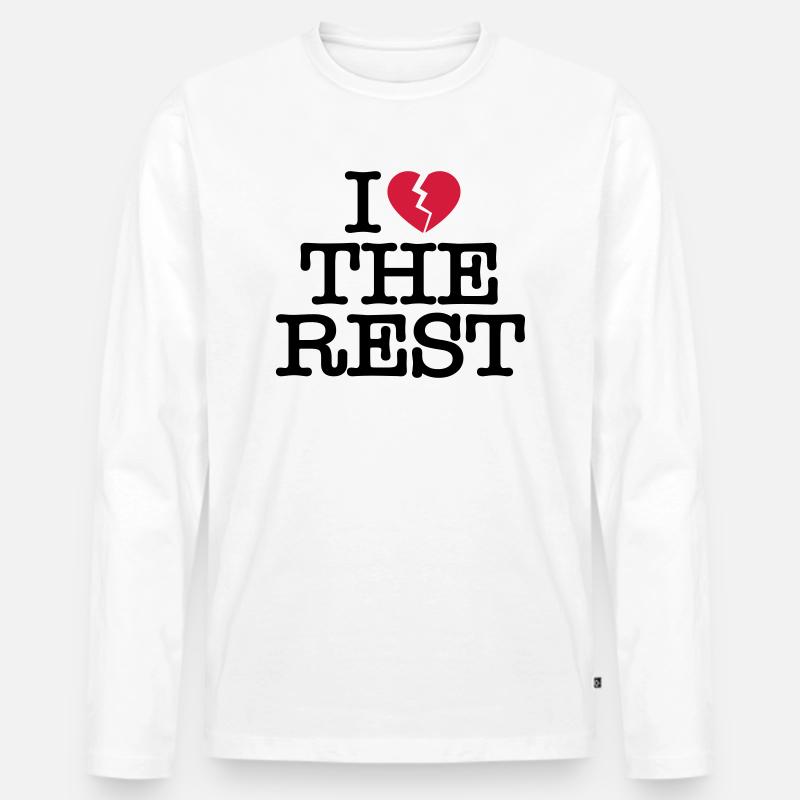 I hate the rest - Männer Premium Bio Langarmshirt - Weiß