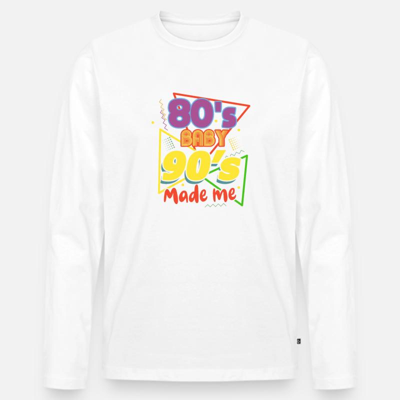 80er 90er - Männer Premium Bio Langarmshirt - undefined