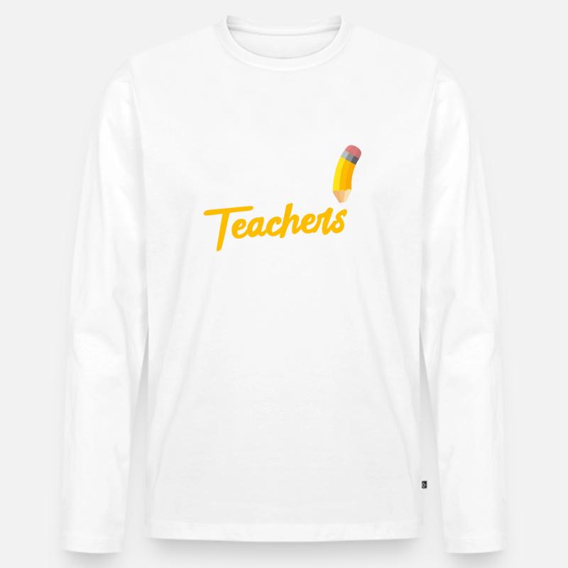 Mann Heiratet Lehrerin - Männer Premium Bio Langarmshirt - undefined
