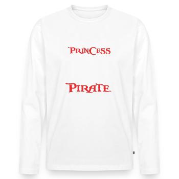 Pirate Pirate - T-shirt manches longues Premium bio Homme - blanc - Devant - Nico (187cm)