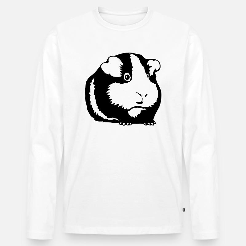 Hamster - Männer Premium Bio Langarmshirt - Weiß