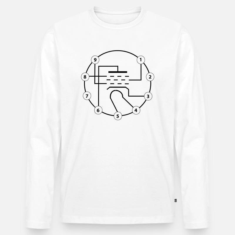 penthode - Männer Premium Bio Langarmshirt - Weiß