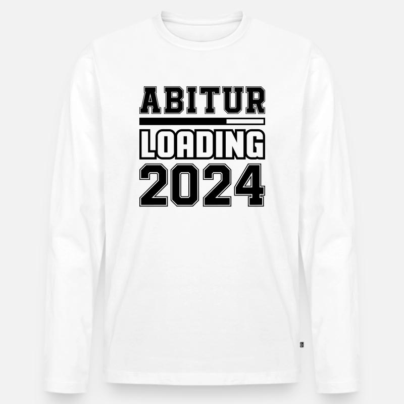 Abitur Loading 2024 - Männer Premium Bio Langarmshirt - Weiß