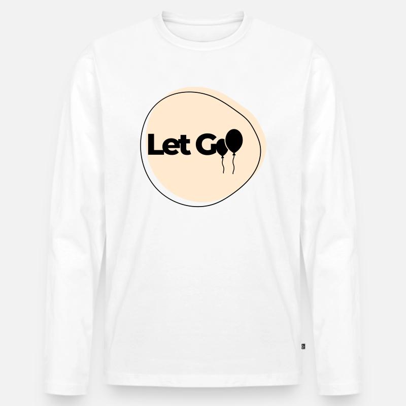 Loslassen - Männer Premium Bio Langarmshirt - Weiß