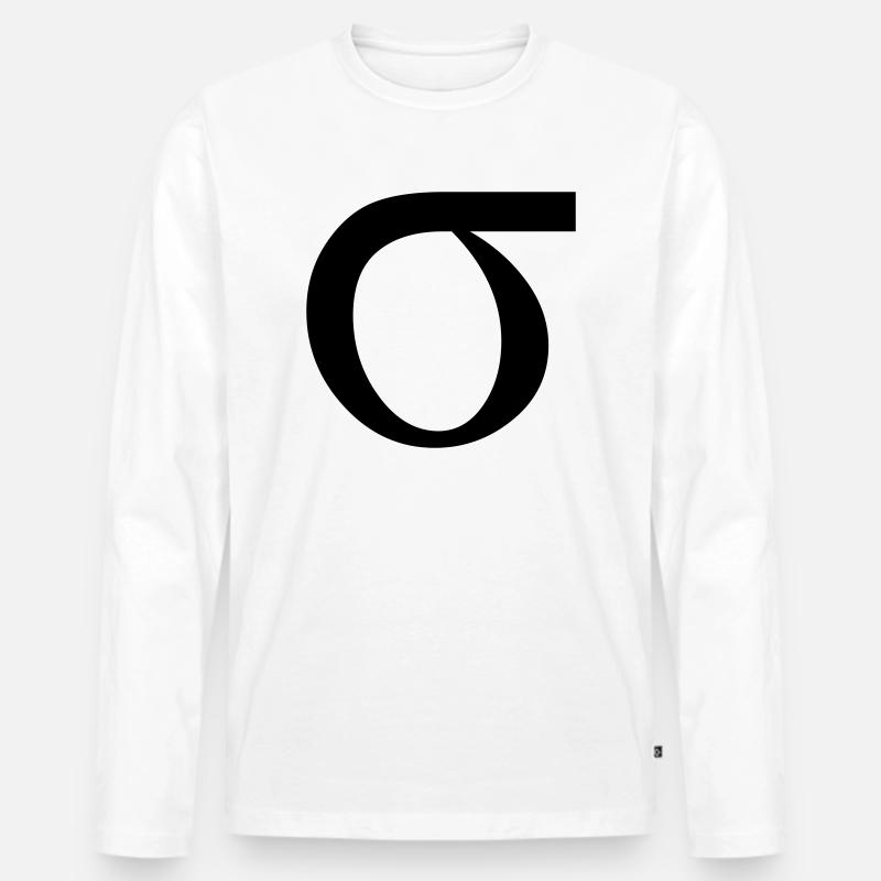 sigma greek - Männer Premium Bio Langarmshirt - Weiß
