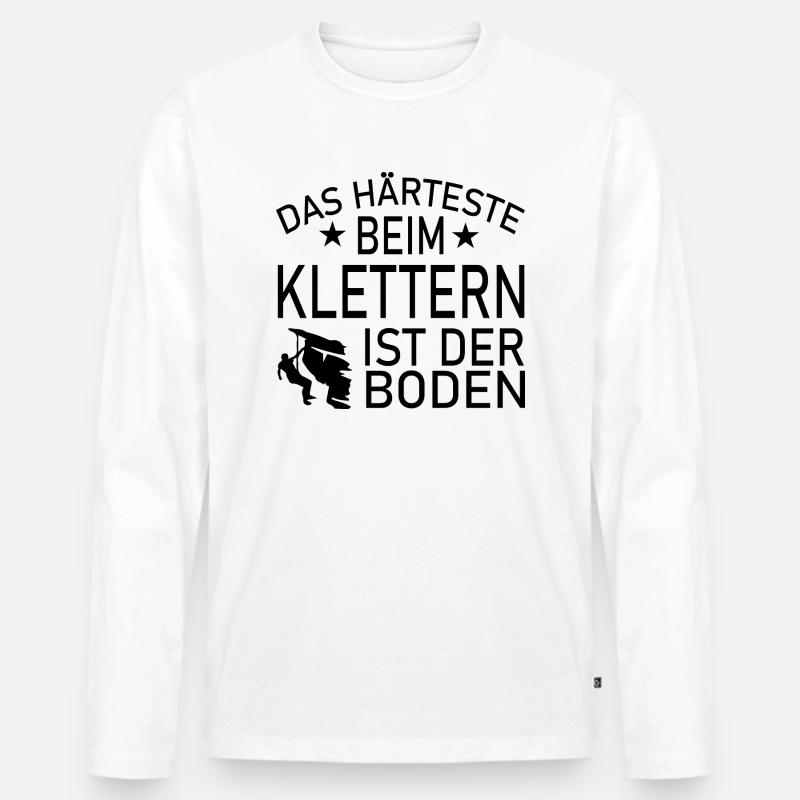 climbing - Männer Premium Bio Langarmshirt - Weiß