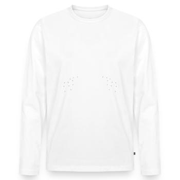Dear Winter - Männer Premium Bio Langarmshirt - Weiß - Vorne - Nico (187cm)