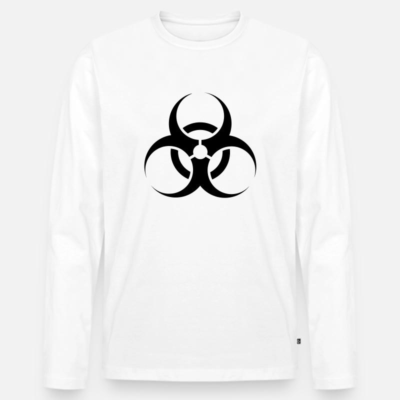 Biohazard - Männer Premium Bio Langarmshirt - Weiß