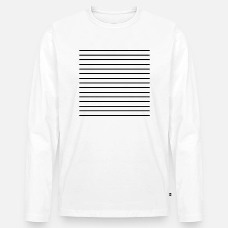 lines - Männer Premium Bio Langarmshirt - Weiß