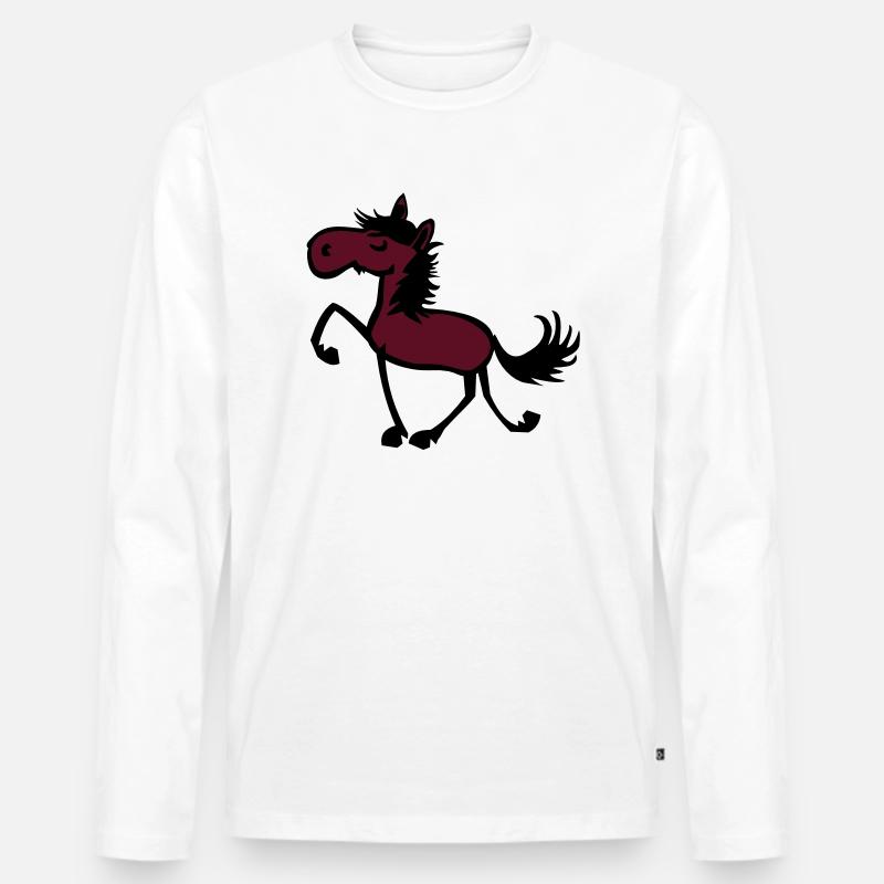 TÖLT - Männer Premium Bio Langarmshirt - Weiß