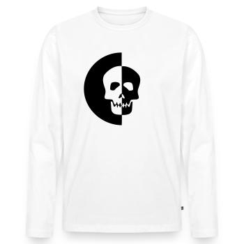 motorrad - Männer Premium Bio Langarmshirt - Weiß - Vorne - Nico (187cm)