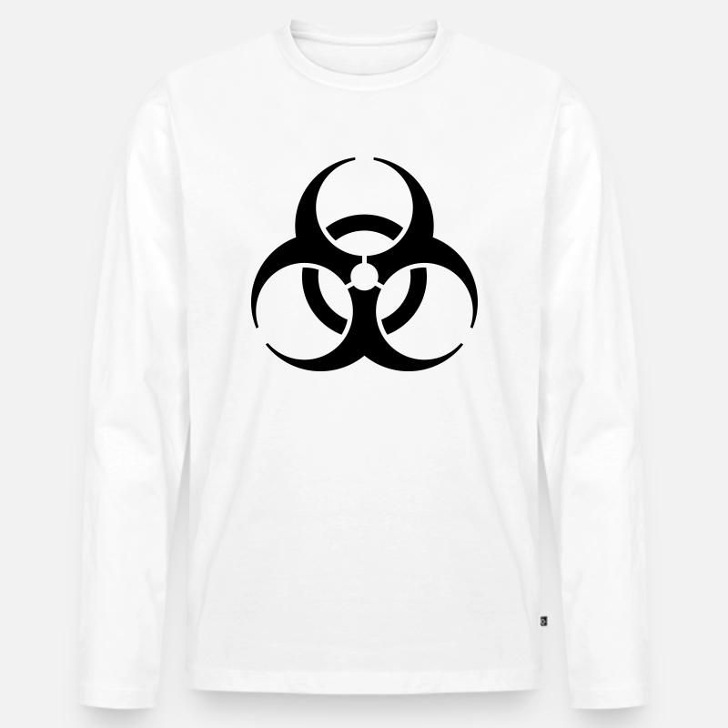 Biohazard Sign (Vector) - Männer Premium Bio Langarmshirt - Weiß