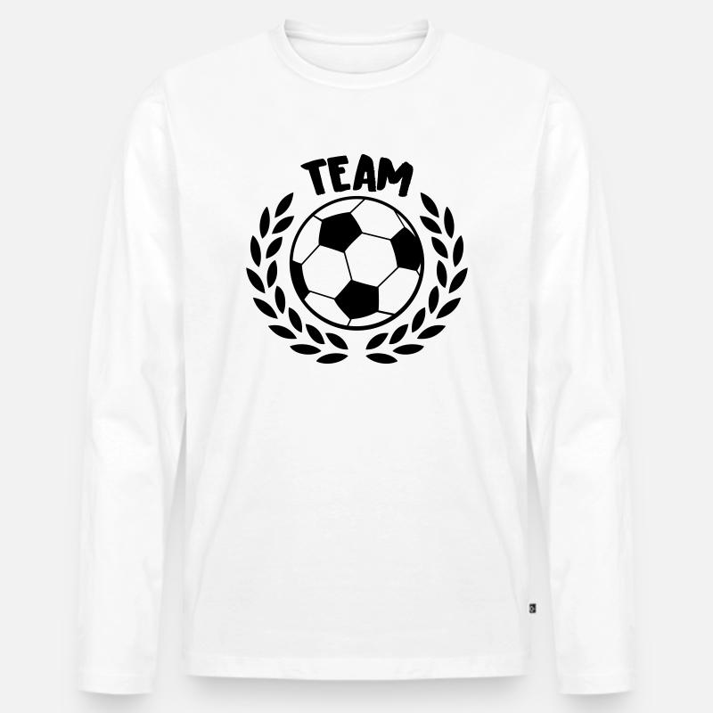 soccer_team - Männer Premium Bio Langarmshirt - Weiß
