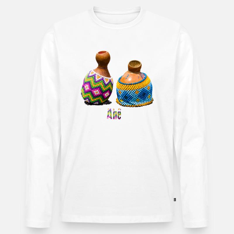 Abê - Karneval - Männer Premium Bio Langarmshirt - Weiß