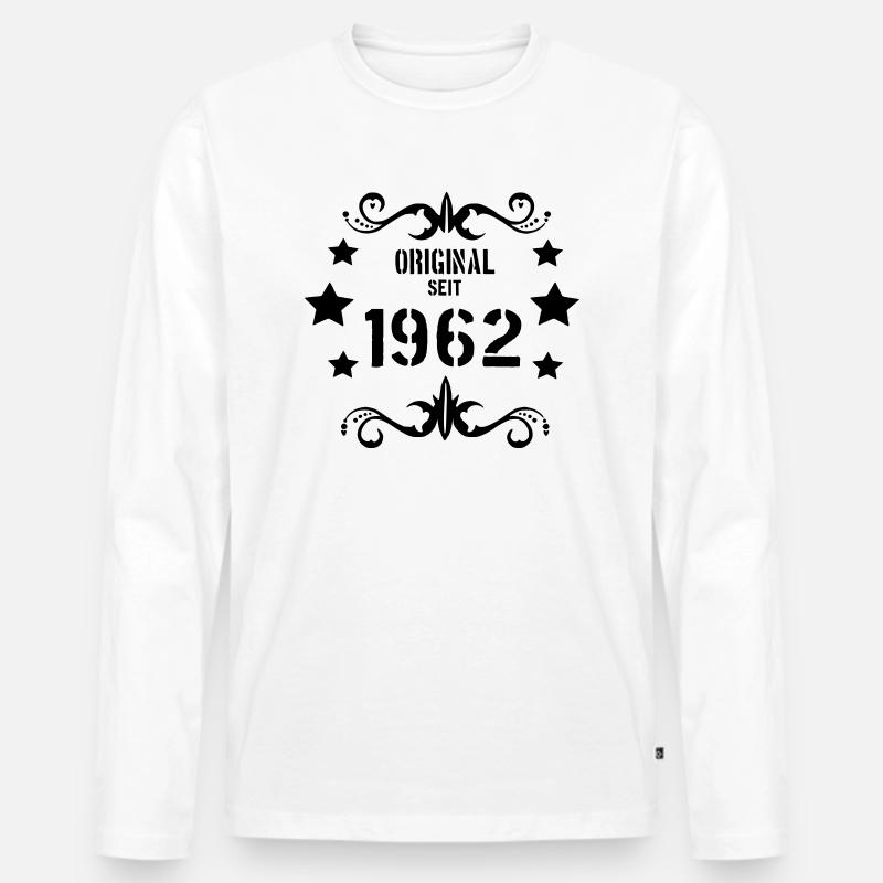 Original seit 1962 -x - Männer Premium Bio Langarmshirt - Weiß
