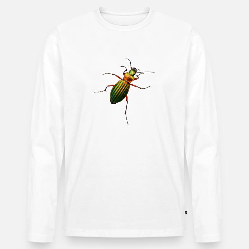 Schillerkäfer - Männer Premium Bio Langarmshirt - Weiß
