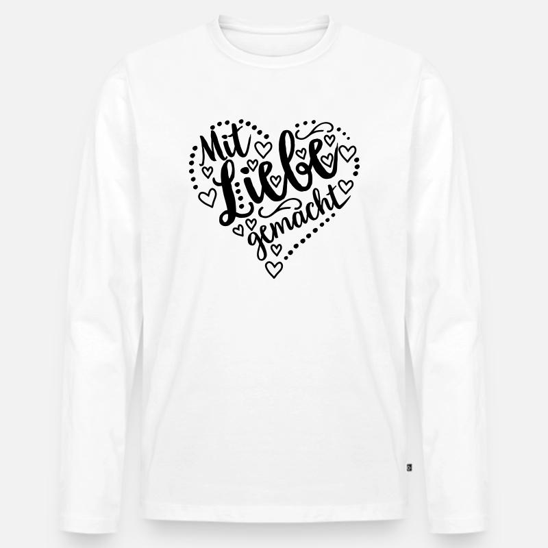 Baby - Männer Premium Bio Langarmshirt - Weiß