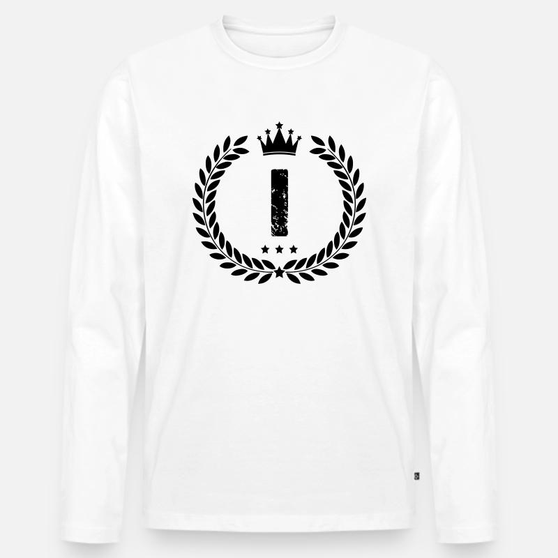 Wappen I - Männer Premium Bio Langarmshirt - Weiß
