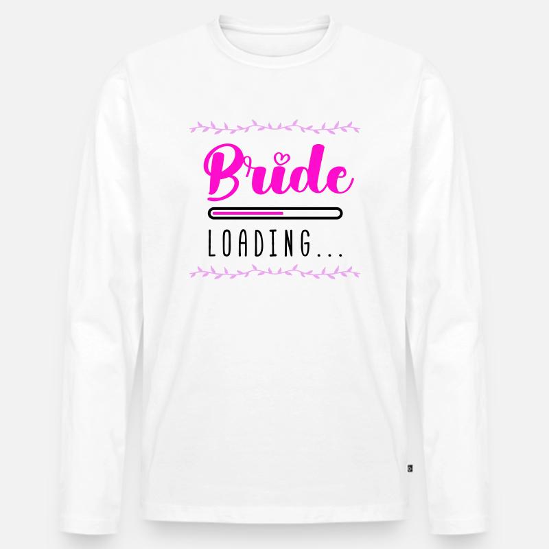 bride loading - Männer Premium Bio Langarmshirt - Weiß