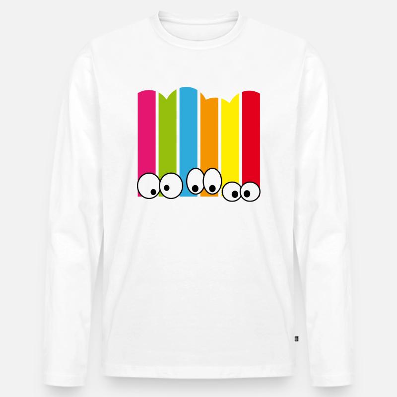 Glubschis - Männer Premium Bio Langarmshirt - Weiß