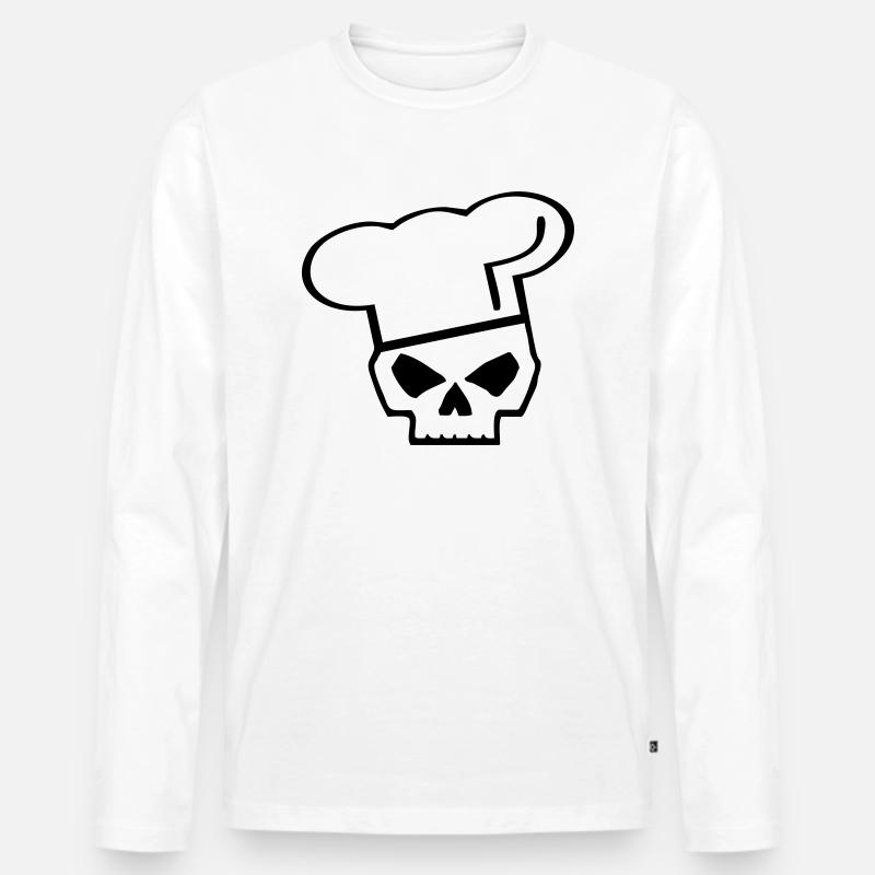 killer chef - Männer Premium Bio Langarmshirt - Weiß