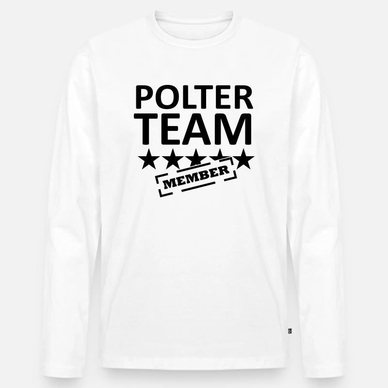 polter team - Männer Premium Bio Langarmshirt - Weiß