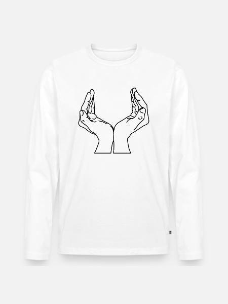 schalenhaende - Men's Premium Organic Long Sleeve Shirt - white