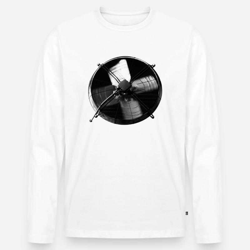 VENTILATOR - Männer Premium Bio Langarmshirt - Weiß