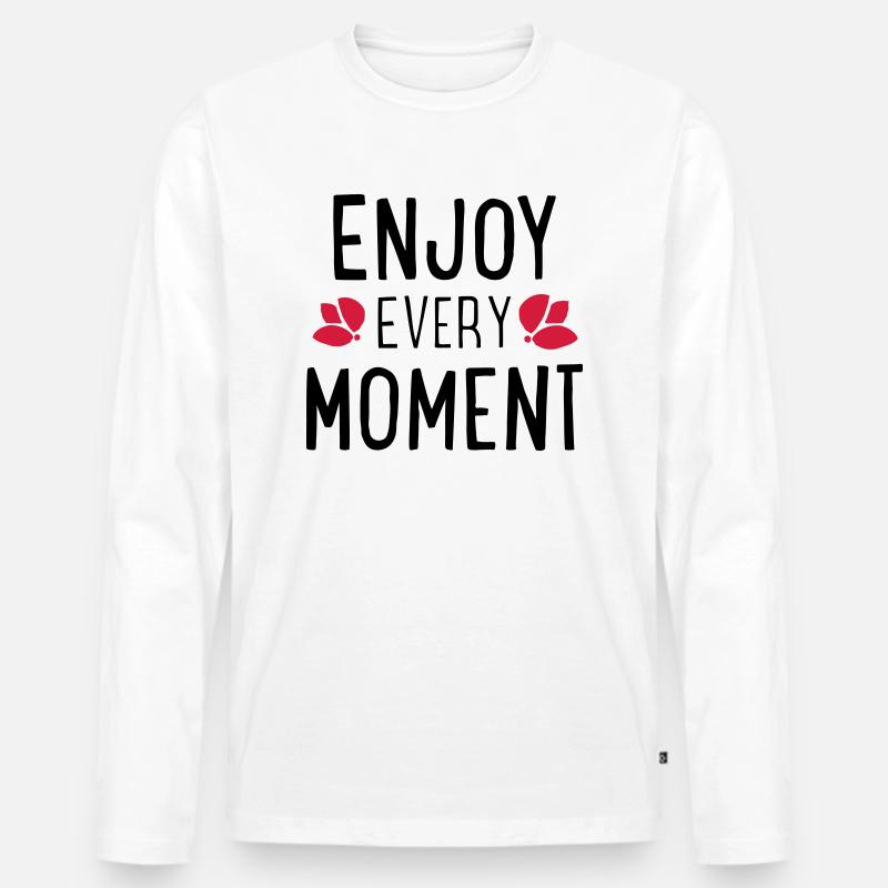 Lustige Sprüche - Männer Premium Bio Langarmshirt - Weiß