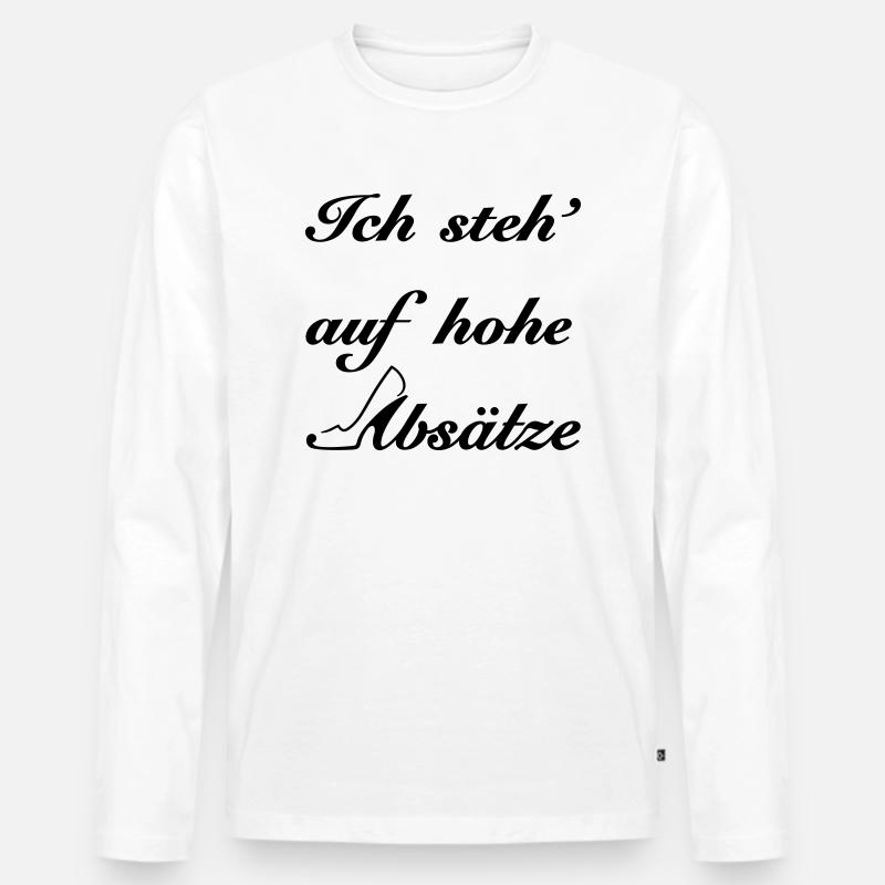 hohe Absätze 3 - Männer Premium Bio Langarmshirt - Weiß