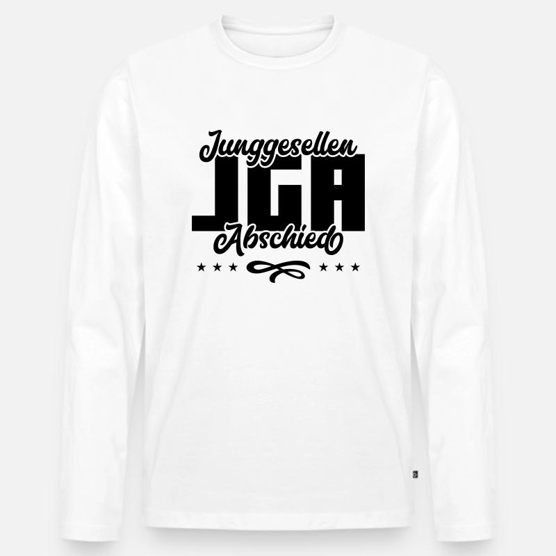 jga junggesellenabschied - Männer Premium Bio Langarmshirt - Weiß
