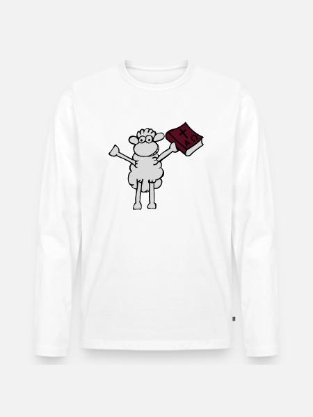 Bible-moutons - T-shirt manches longues Premium bio Homme - blanc