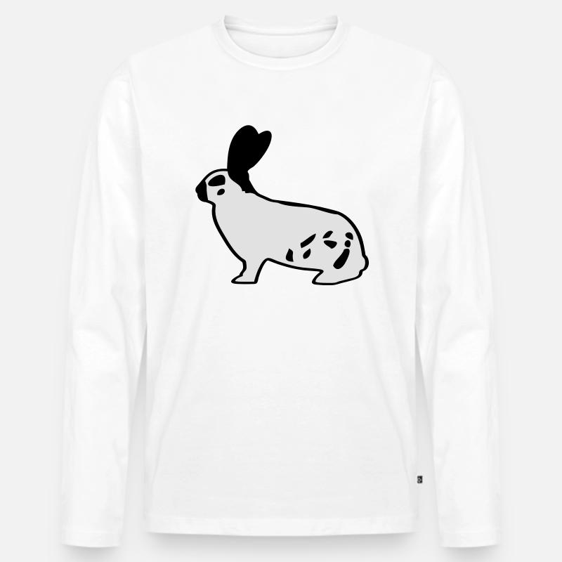Le géant allemand pie lapin lapin - T-shirt manches longues Premium bio Homme - blanc