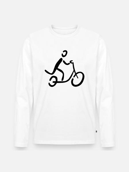 Kickbike - Männer Premium Bio Langarmshirt - Weiß