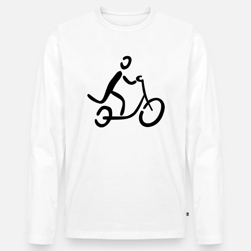 Kickbike - Männer Premium Bio Langarmshirt - Weiß