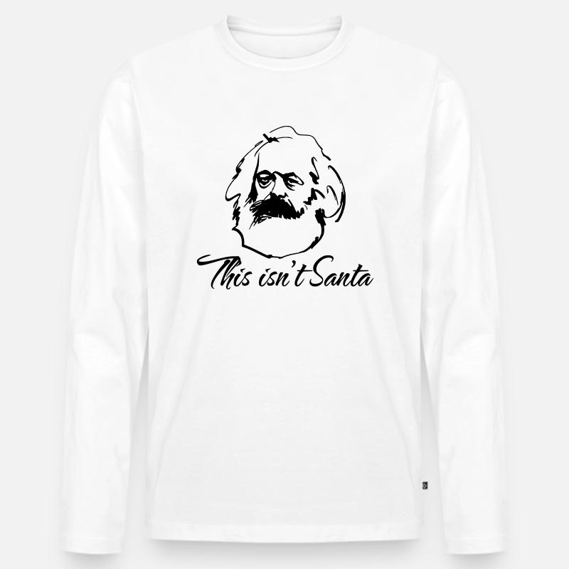 This isn't Santa - Männer Premium Bio Langarmshirt - Weiß